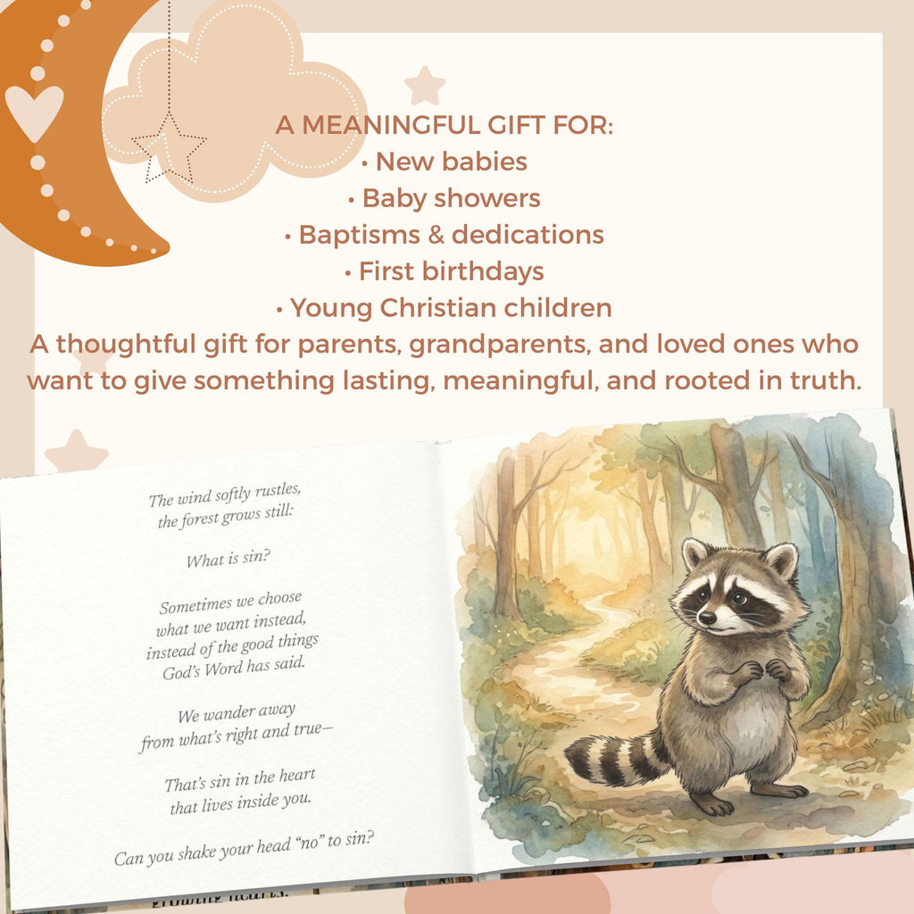 Personalized Christian Baby Book with Name, Baptism Gift for Boy or Girl, Baby Dedication Gift, Christening Gift from Godparents