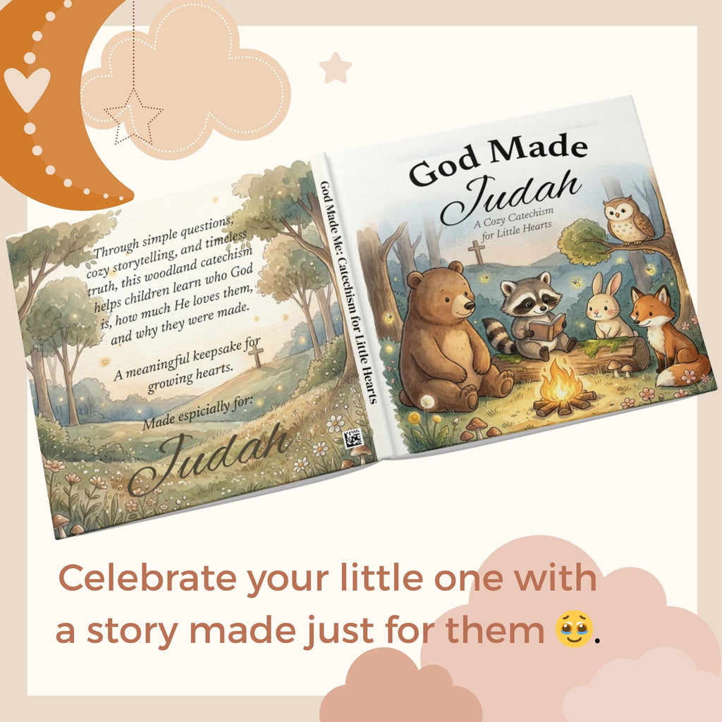 Personalized Christian Baby Book with Name, Baptism Gift for Boy or Girl, Baby Dedication Gift, Christening Gift from Godparents