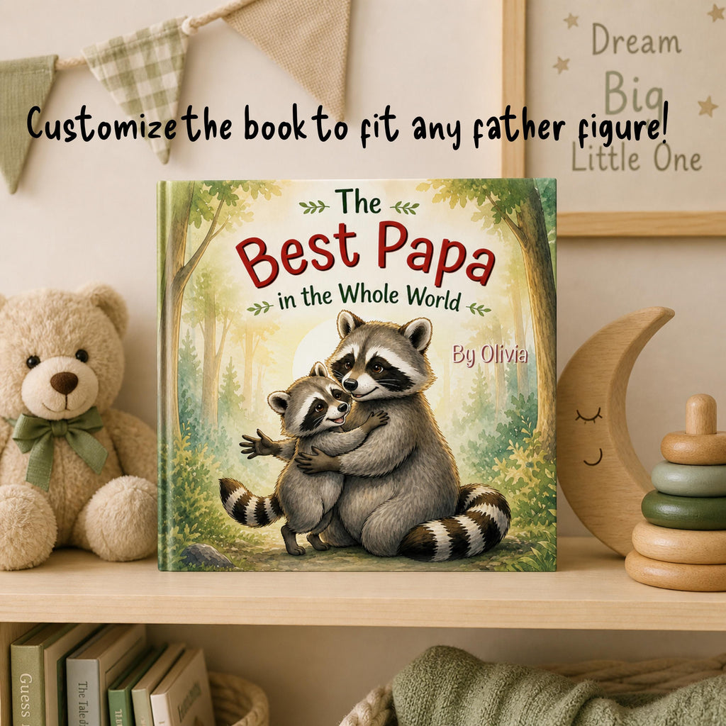 Personalized Fathers Day Book for Dad or Papa, Custom Daddy Gift from Child, Gift from Kids, New Dad Gift