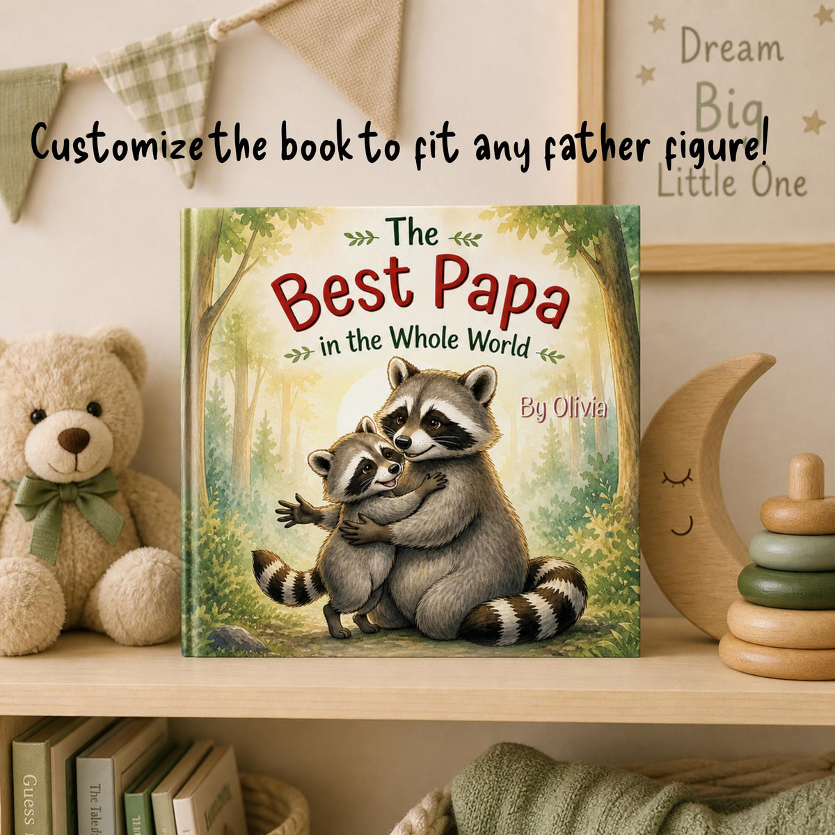 Personalized Fathers Day Book for Dad or Papa, Custom Daddy Gift from Child, Gift from Kids, New Dad Gift