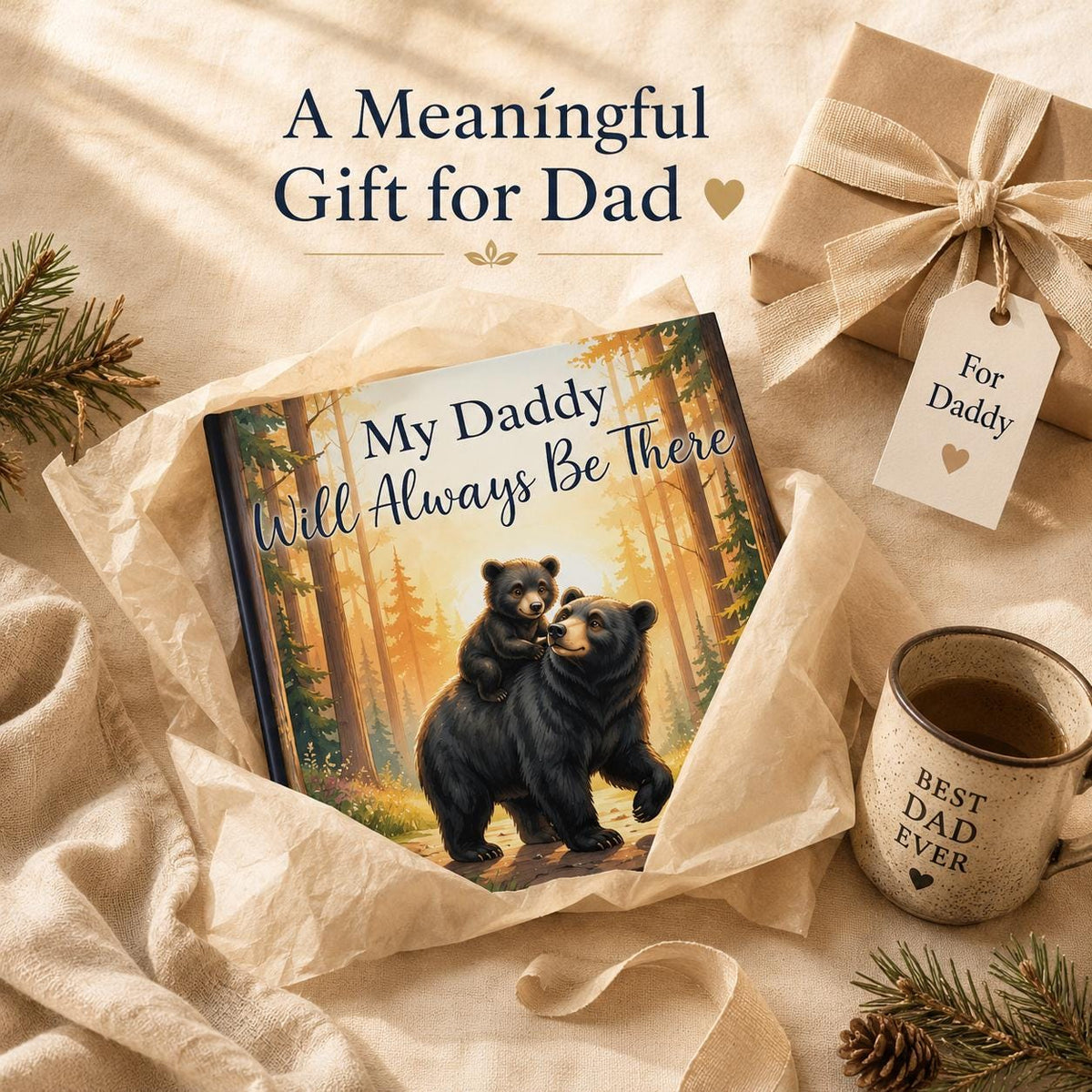 My Daddy Will Always Be There, Personalized Daddy Book, Father & Child Keepsake Gift, Custom Storybook for Dad