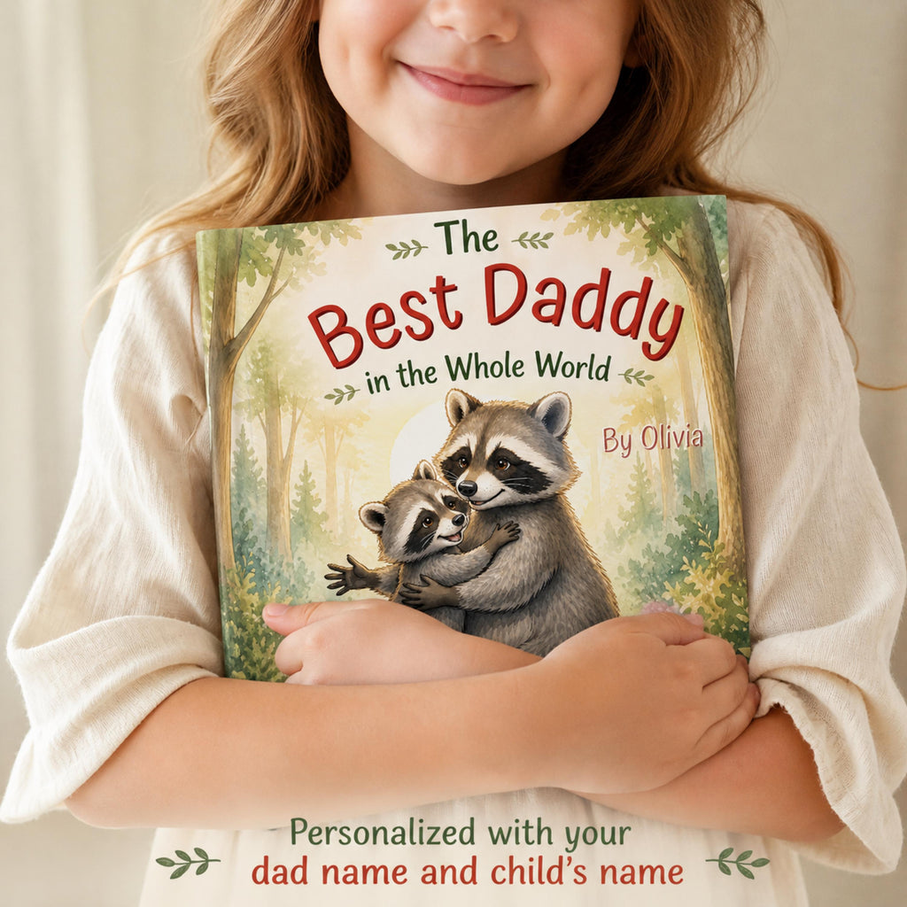Personalized Fathers Day Book for Dad or Papa, Custom Daddy Gift from Child, Gift from Kids, New Dad Gift