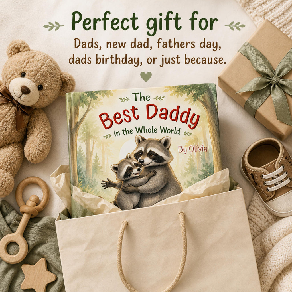 Personalized Fathers Day Book for Dad or Papa, Custom Daddy Gift from Child, Gift from Kids, New Dad Gift