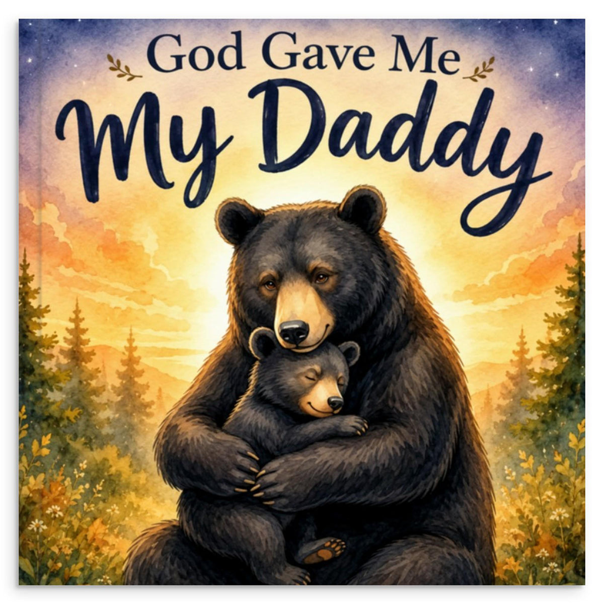 Personalized Fathers Day Gift for First Time Dad, from baby girl, boy, kids, Custom Christian Name Storybook