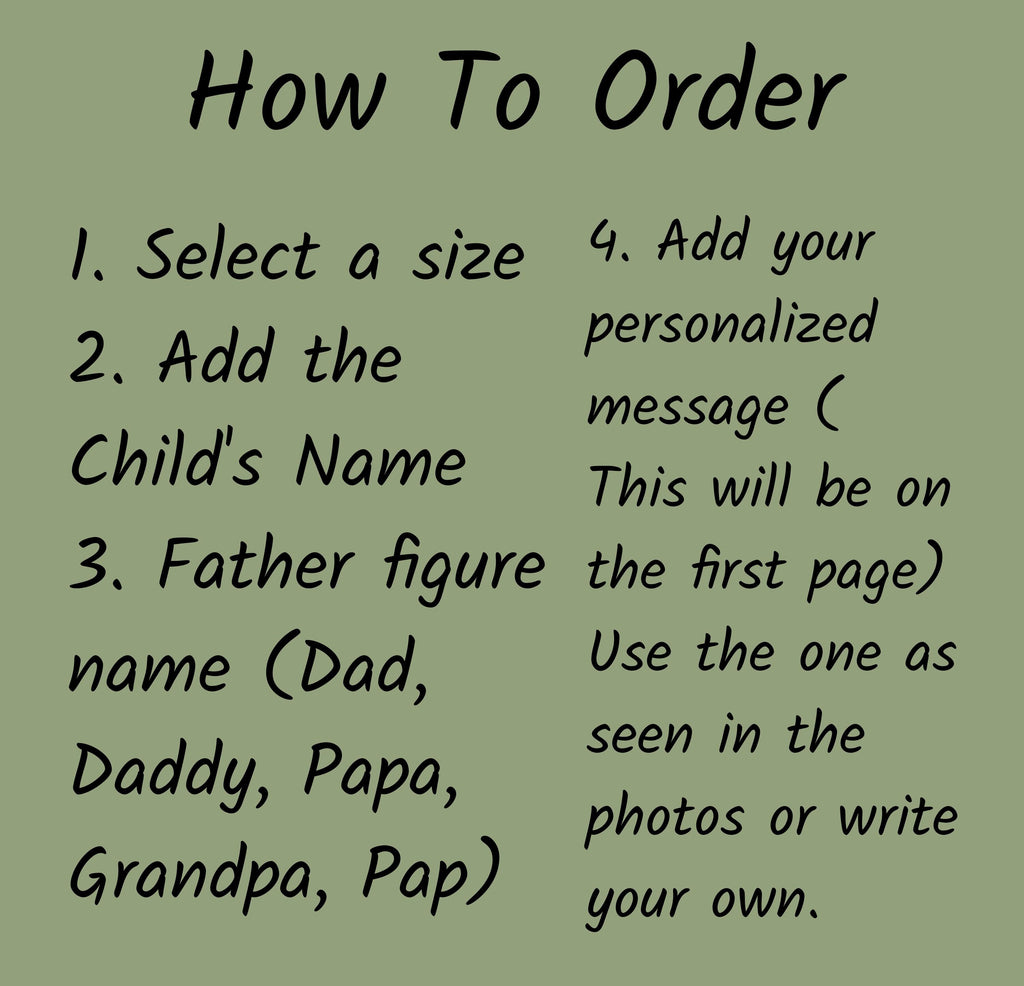 Personalized Fathers Day Gift for First Time Dad, from baby girl, boy, kids, Custom Christian Name Storybook