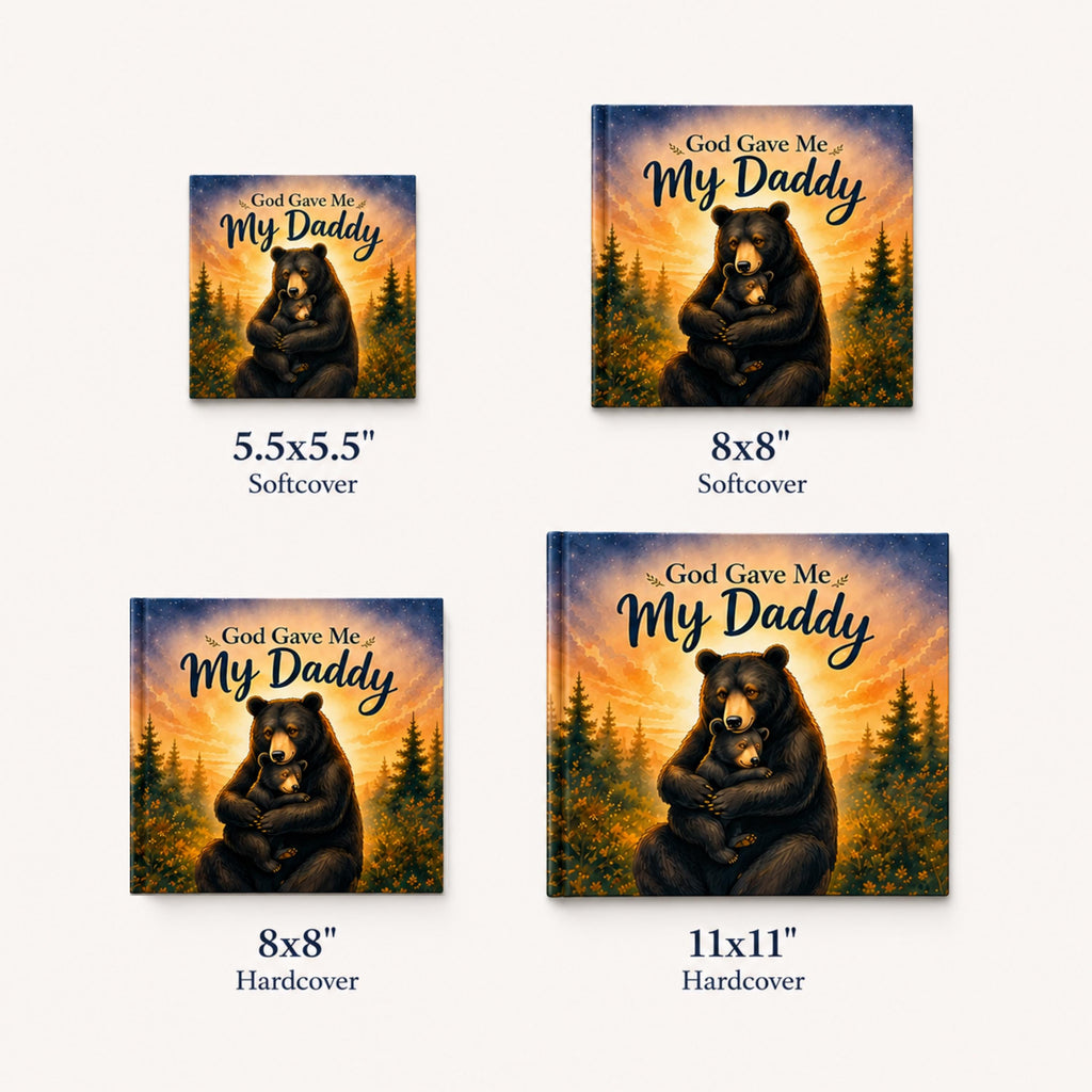 Personalized Fathers Day Gift for First Time Dad, from baby girl, boy, kids, Custom Christian Name Storybook