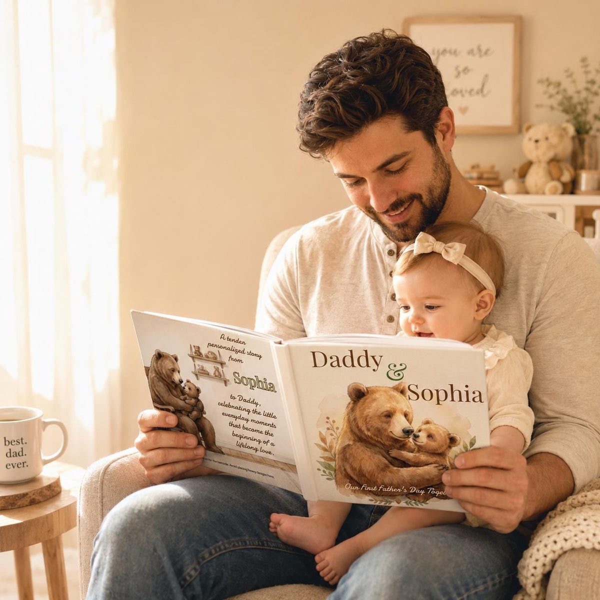 Personalized Daddy and Me Book, First Father's Day Gift from Baby, Custom Name Storybook for New Dad, Gift for First Time Dad