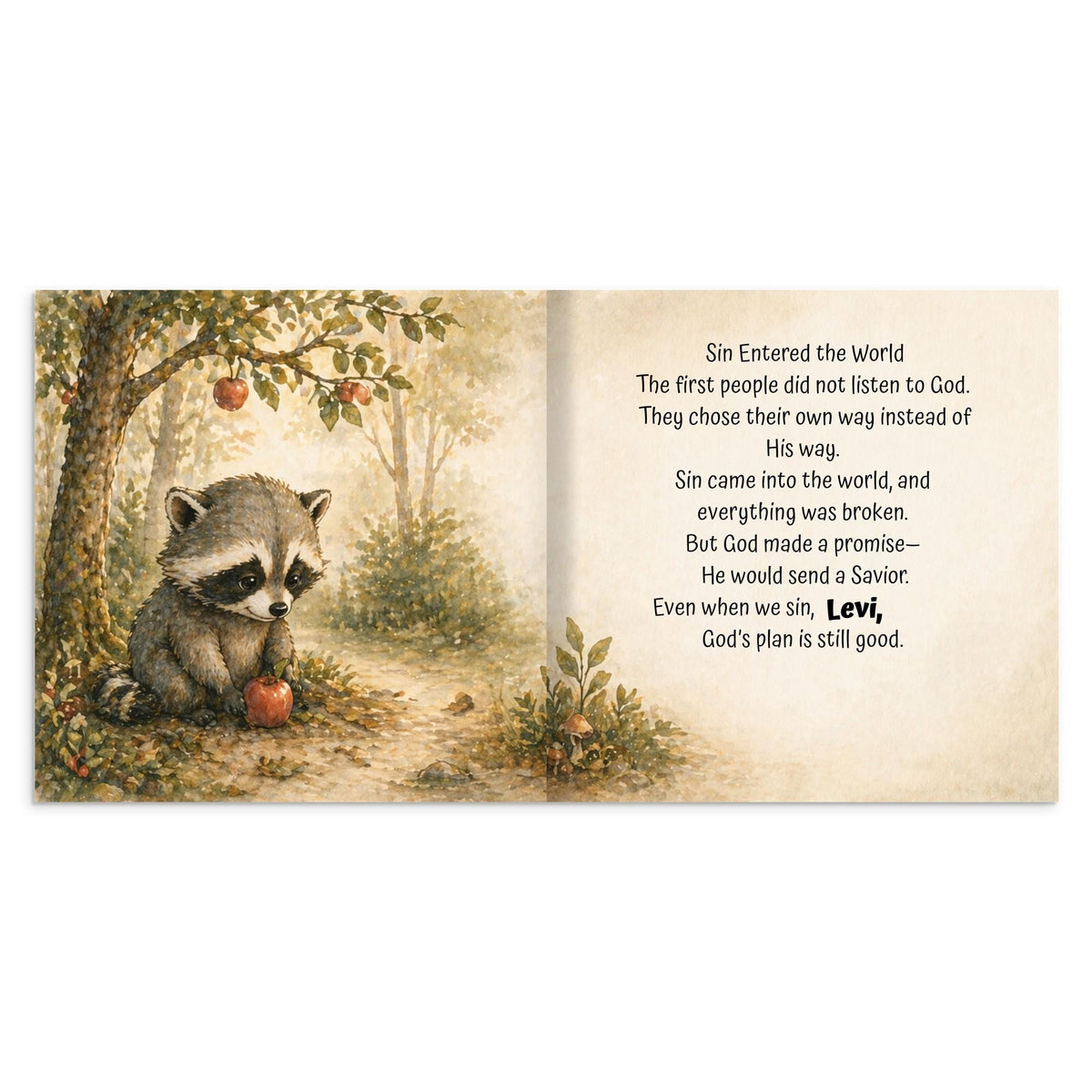 Personalized Baby Book with Name,  First Bible Stories, Baptism Gift for Boys or Girls, Gift for Godson or Goddaughter
