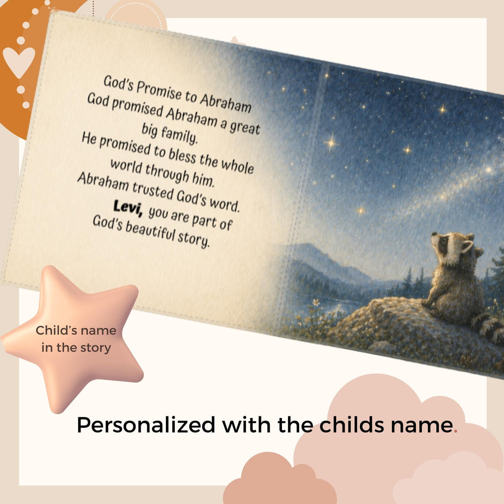 Personalized Baby Book with Name,  First Bible Stories, Baptism Gift for Boys or Girls, Gift for Godson or Goddaughter