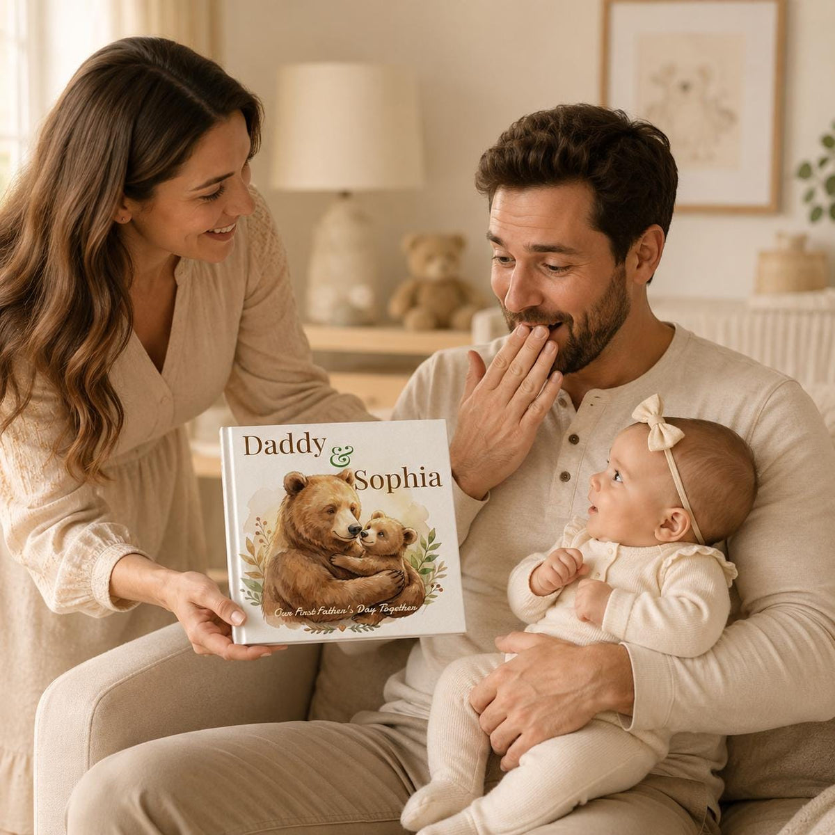 Personalized Daddy and Me Book, First Father's Day Gift from Baby, Custom Name Storybook for New Dad, Gift for First Time Dad