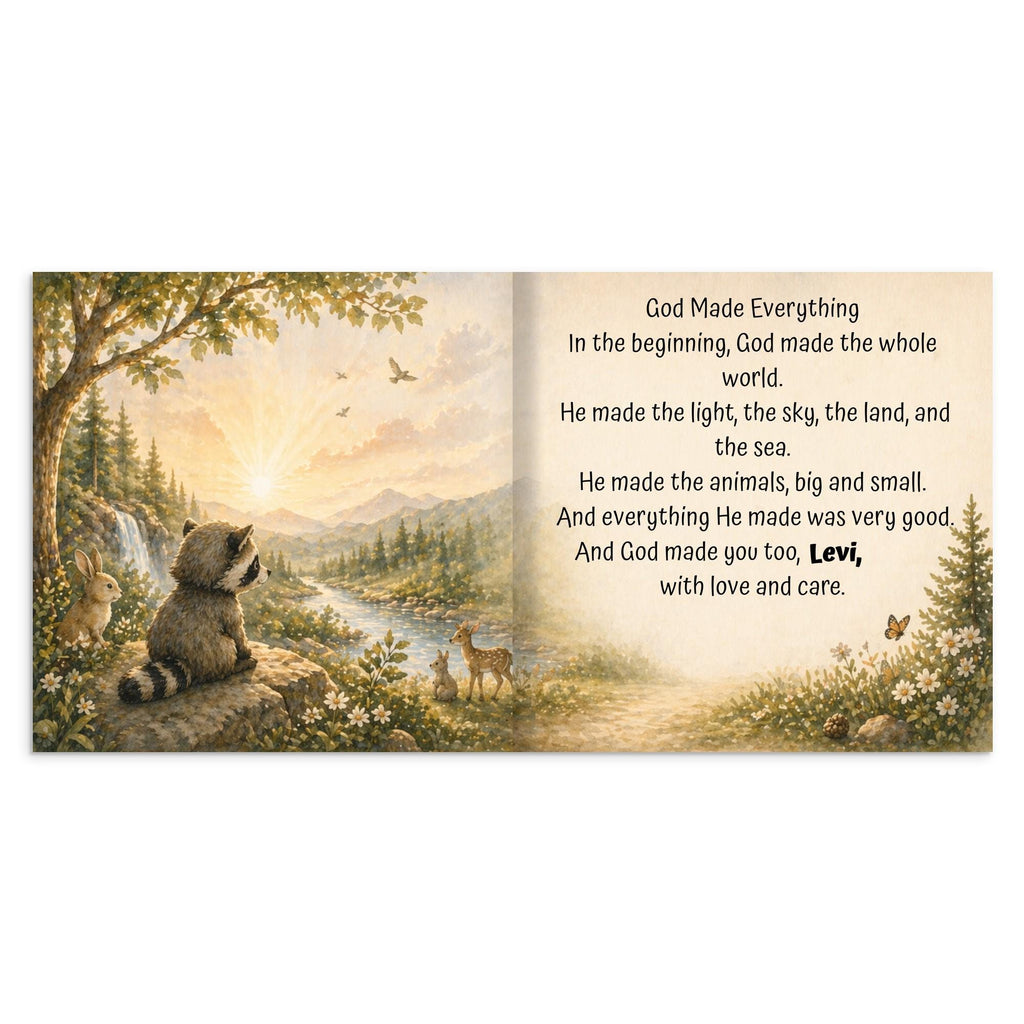 Personalized Baby Book with Name,  First Bible Stories, Baptism Gift for Boys or Girls, Gift for Godson or Goddaughter