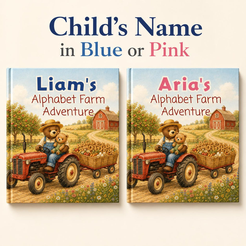 Personalized Alphabet Farm Book for Toddlers, Custom Name ABC Story Book, Baby Keepsake, First Birthday Gift for Boy or Girl