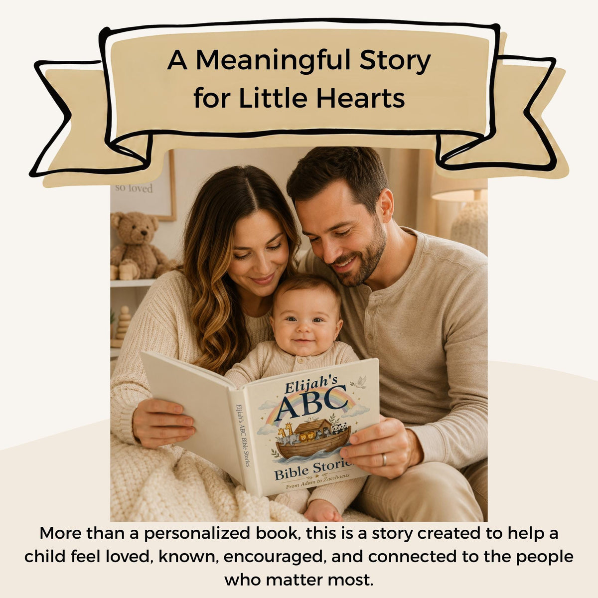 Personalized Bible ABC Book, Christian Alphabet Book with Child's Name, Baptism Gift