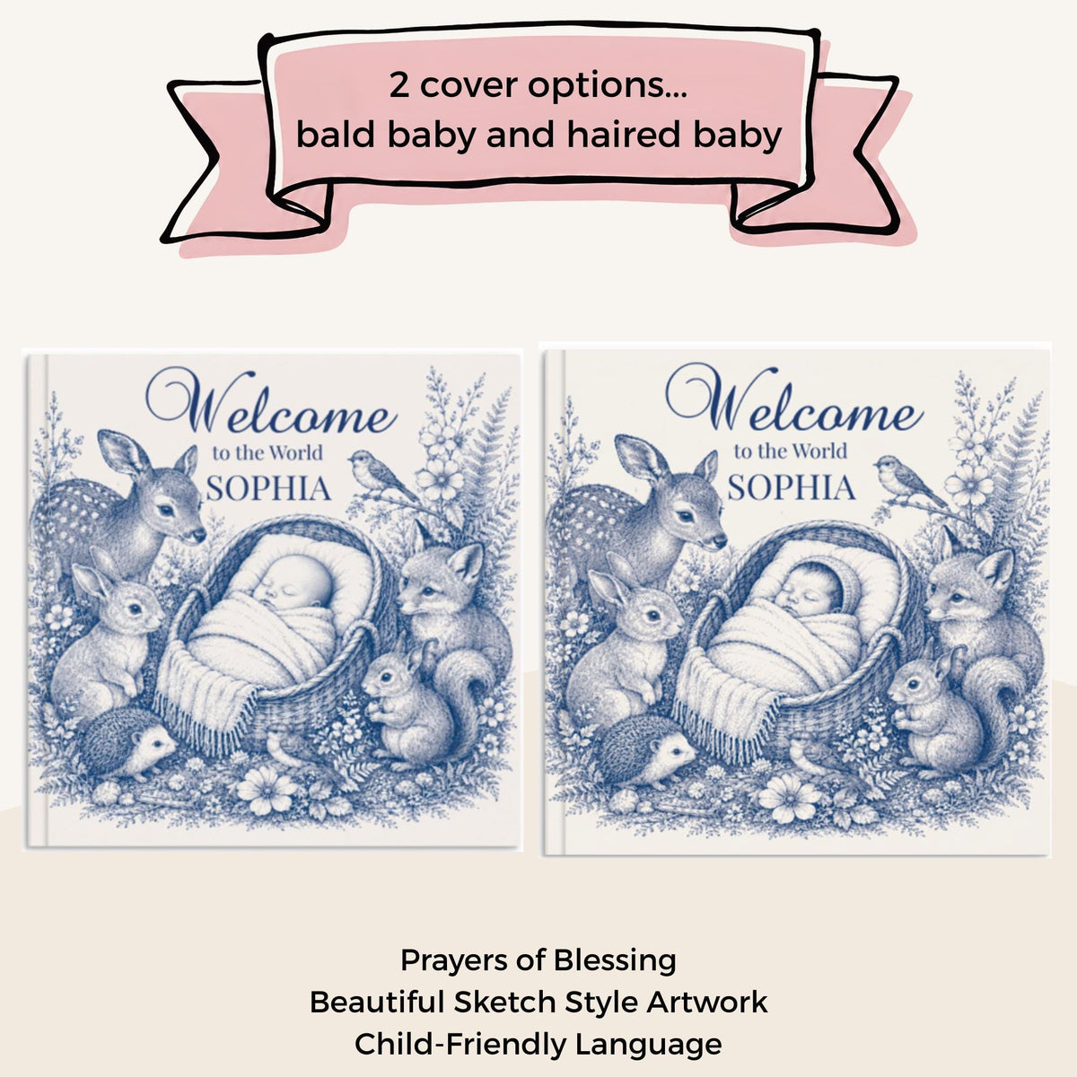 Personalized Baptism Gift Book, Christian Baby Blessing Storybook, Custom Prayer Book, Godchild Christening Keepsake, Welcome Baby Gift