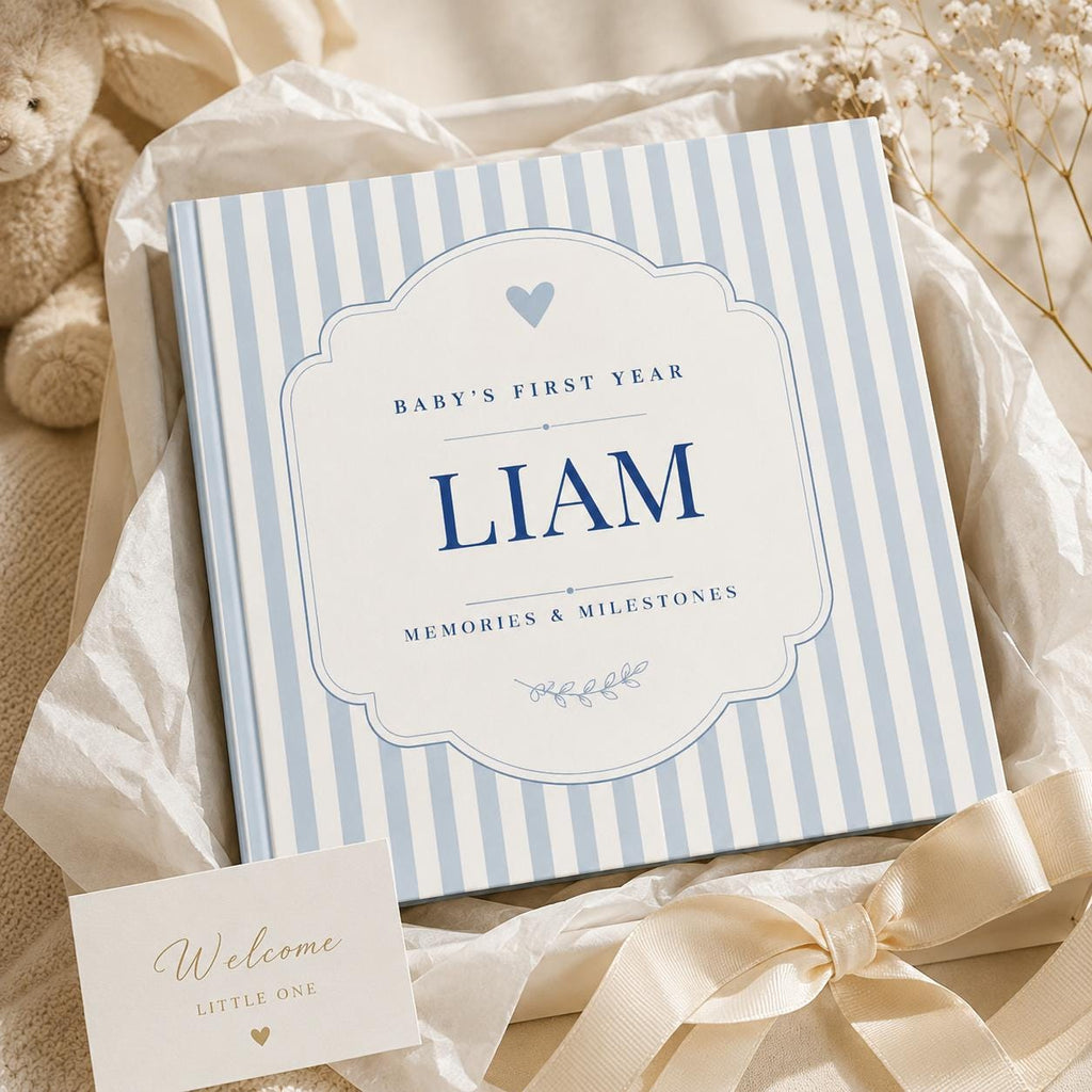 Custom Baby First Year Keepsake Book to Preserve First Year Memories and Milestones