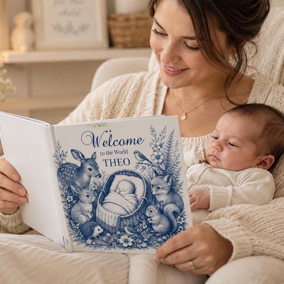Personalized Baptism Gift Book, Christian Baby Blessing Storybook, Custom Prayer Book, Godchild Christening Keepsake, Welcome Baby Gift