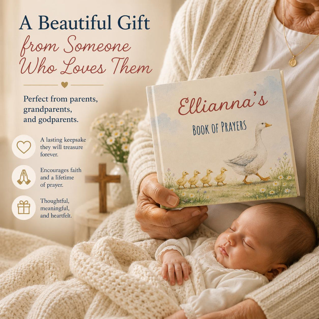 Personalized First Prayer Book for Kids, Christian Bedtime Prayers, Baptism Gift