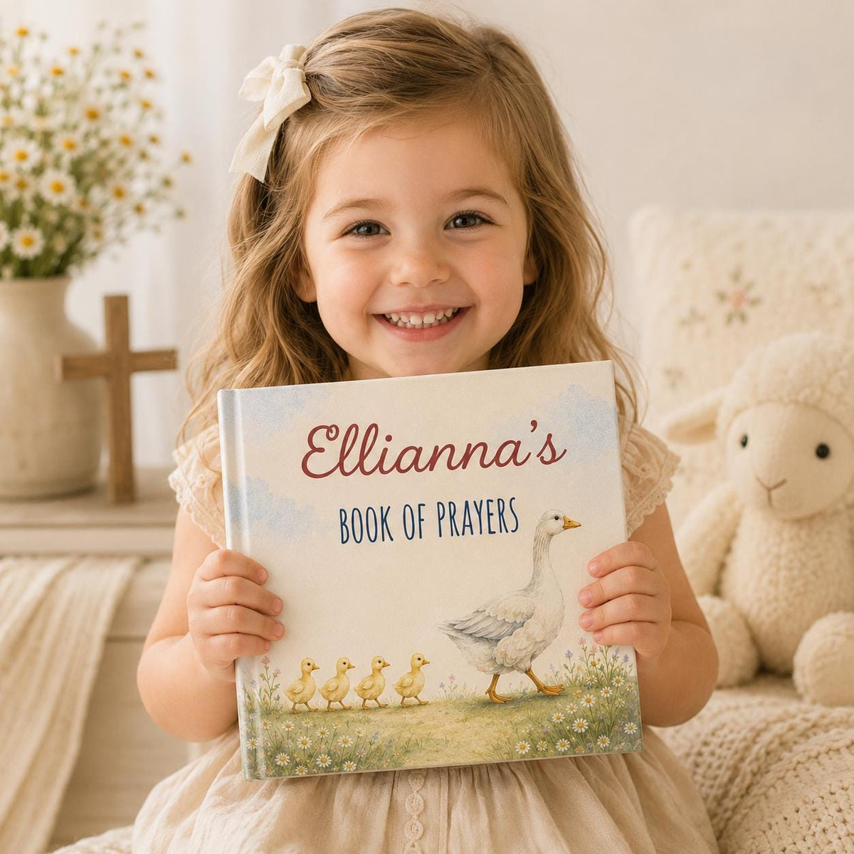 Personalized First Prayer Book for Kids, Christian Bedtime Prayers, Baptism Gift