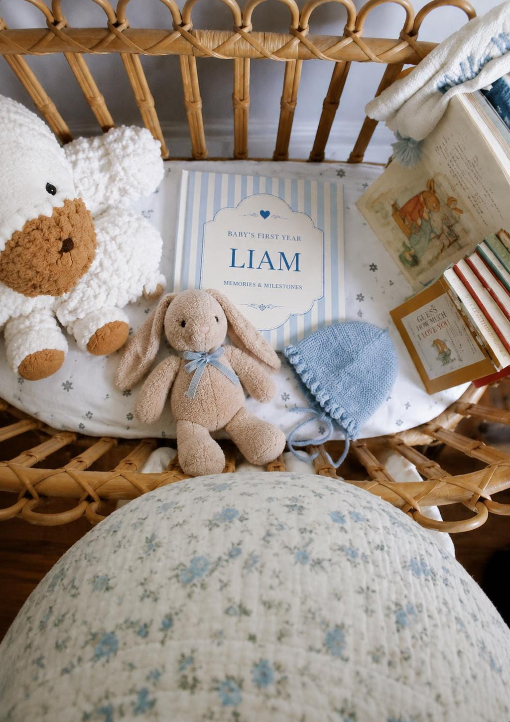 Personalized Baby Memory Book for First Year Milestones & Photos