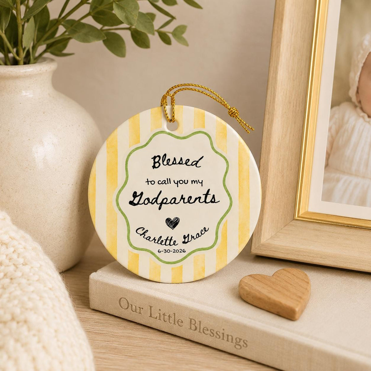 Personalized Godparents Ornament, Godfather Godmother Proposal, Baptism Thank You Ornament, Custom Godparent Keepsake, Christmas Gift 2026