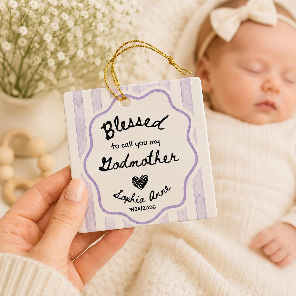 Personalized Godparents Ornament, Godfather Godmother Proposal, Baptism Thank You Ornament, Custom Godparent Keepsake, Christmas Gift 2026