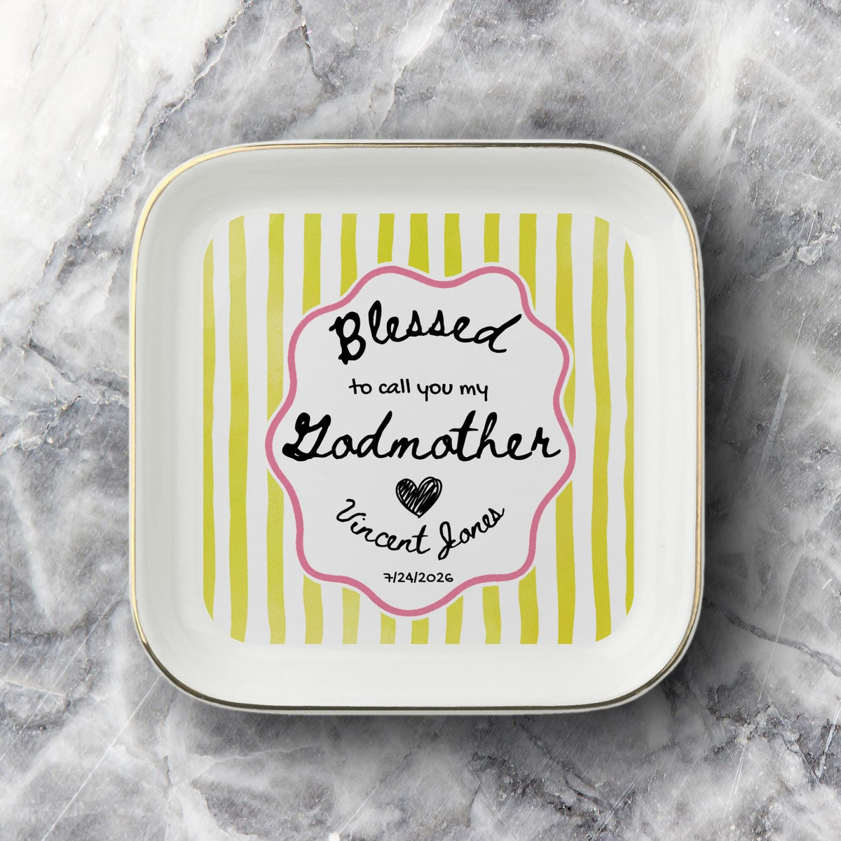 Godmother Proposal Jewelry Dish, Custom Godparent Appreciation Gift, Pregnancy Announcement Keepsake, Baptism Gift for Godmother
