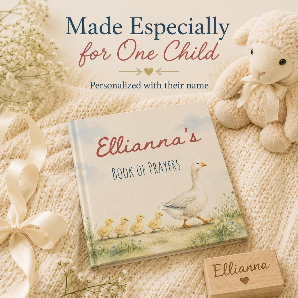 Personalized First Prayer Book for Kids, Christian Bedtime Prayers, Baptism Gift