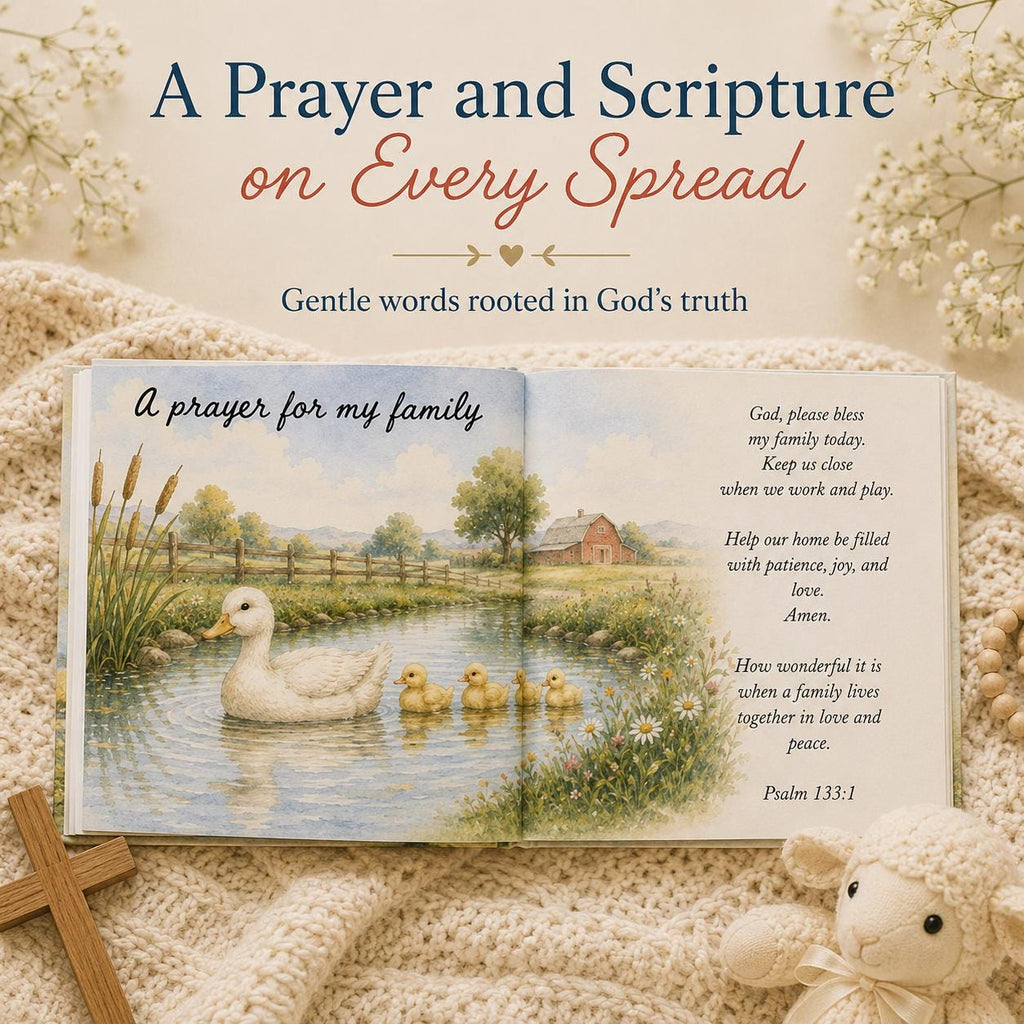 Personalized First Prayer Book for Kids, Christian Bedtime Prayers, Baptism Gift