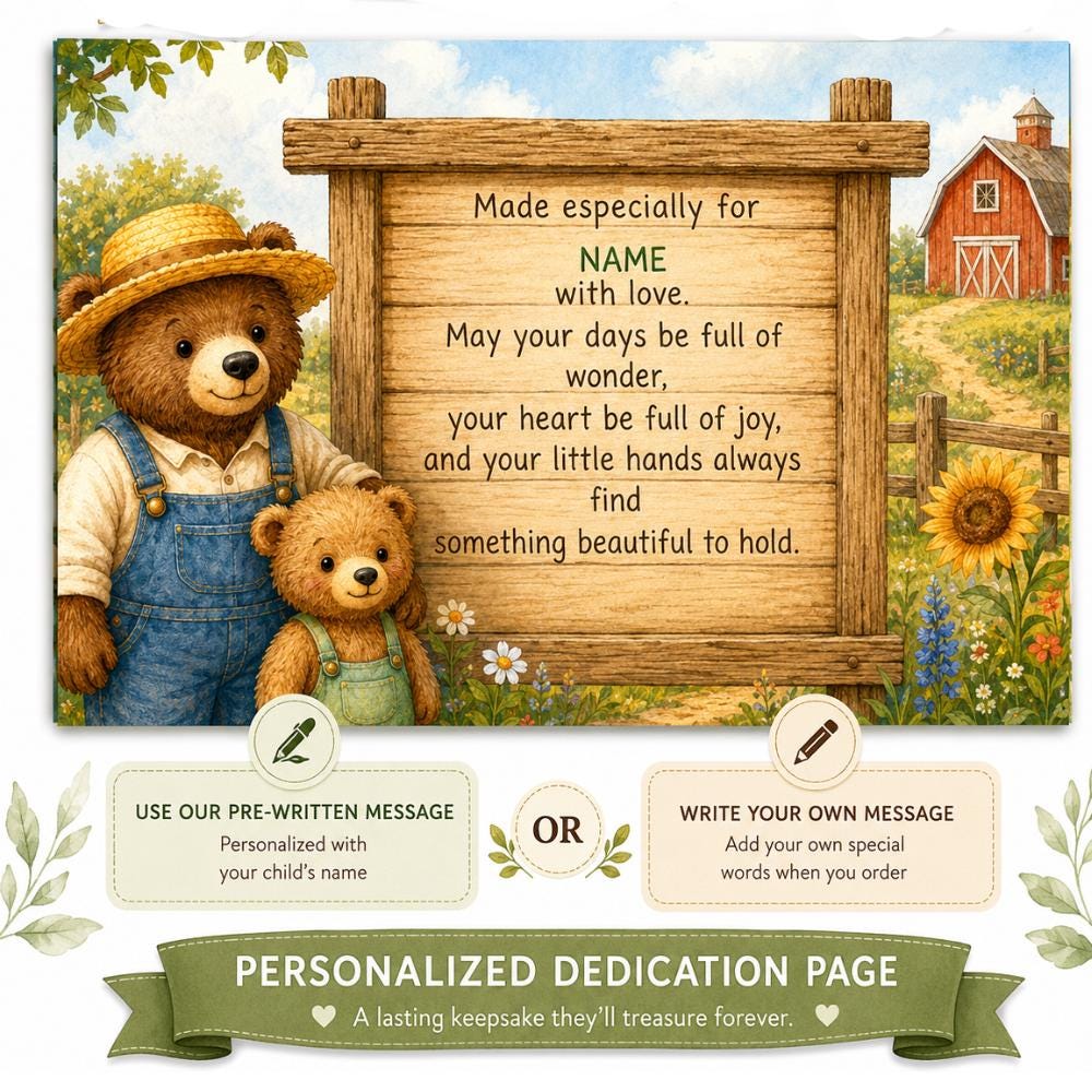 Personalized ABC Farm Adventure Book, Custom Name Story, Animal Book Kids, Toddler Birthday Gift, Personalized Storybook, Alphabet