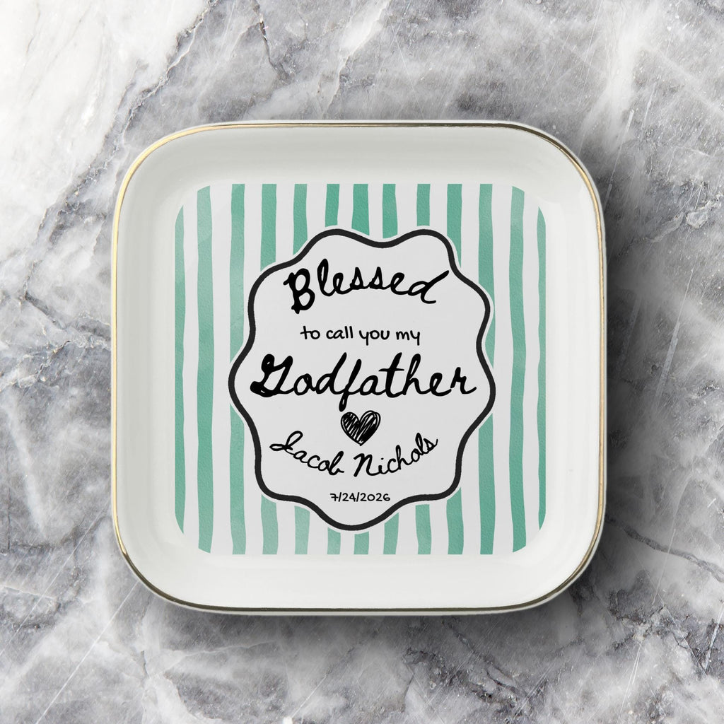 Godmother Proposal Jewelry Dish, Custom Godparent Appreciation Gift, Pregnancy Announcement Keepsake, Baptism Gift for Godmother