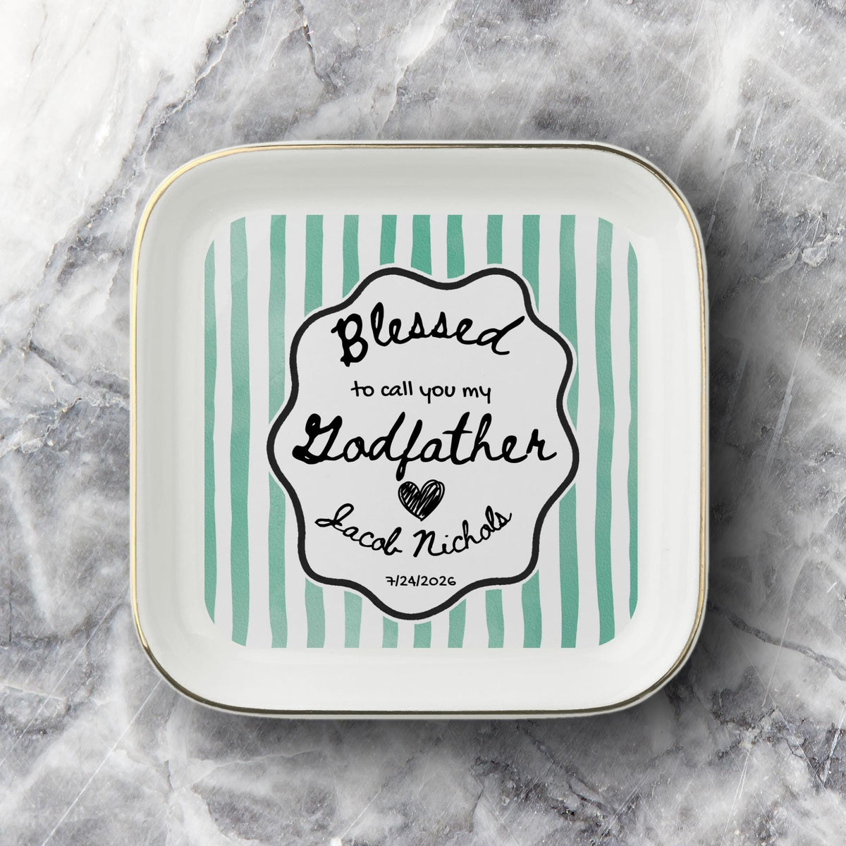 Godmother Proposal Jewelry Dish, Custom Godparent Appreciation Gift, Pregnancy Announcement Keepsake, Baptism Gift for Godmother