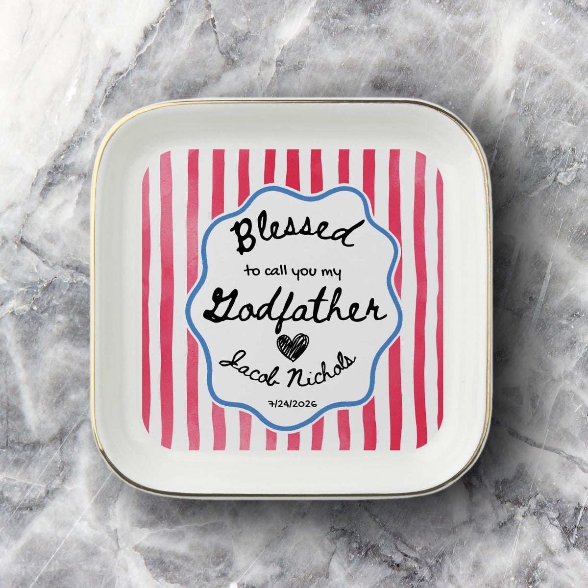 Godmother Proposal Jewelry Dish, Custom Godparent Appreciation Gift, Pregnancy Announcement Keepsake, Baptism Gift for Godmother