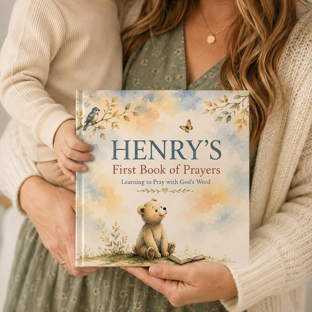 Personalized First Prayer Book for Kids | Scripture-Based Prayers | Custom Name Children's Hardcover | Baptism Christening Gift