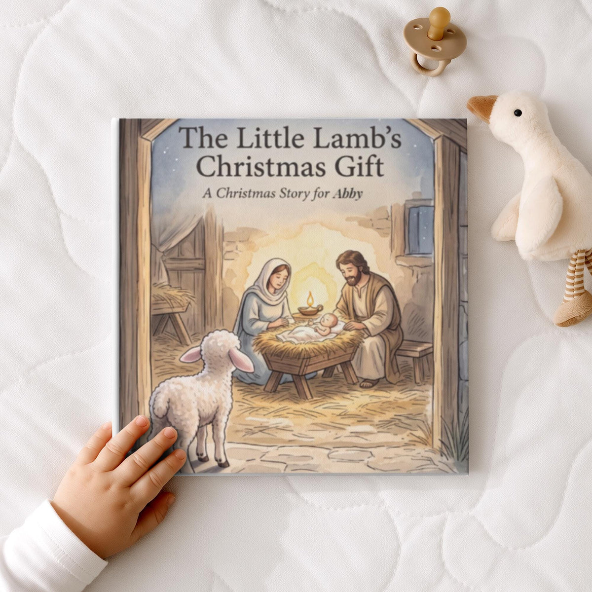 Personalized Christian Christmas Book for Kids, Custom Name Nativity Story, Baby Jesus Advent Gift, Christmas Eve Box Filler