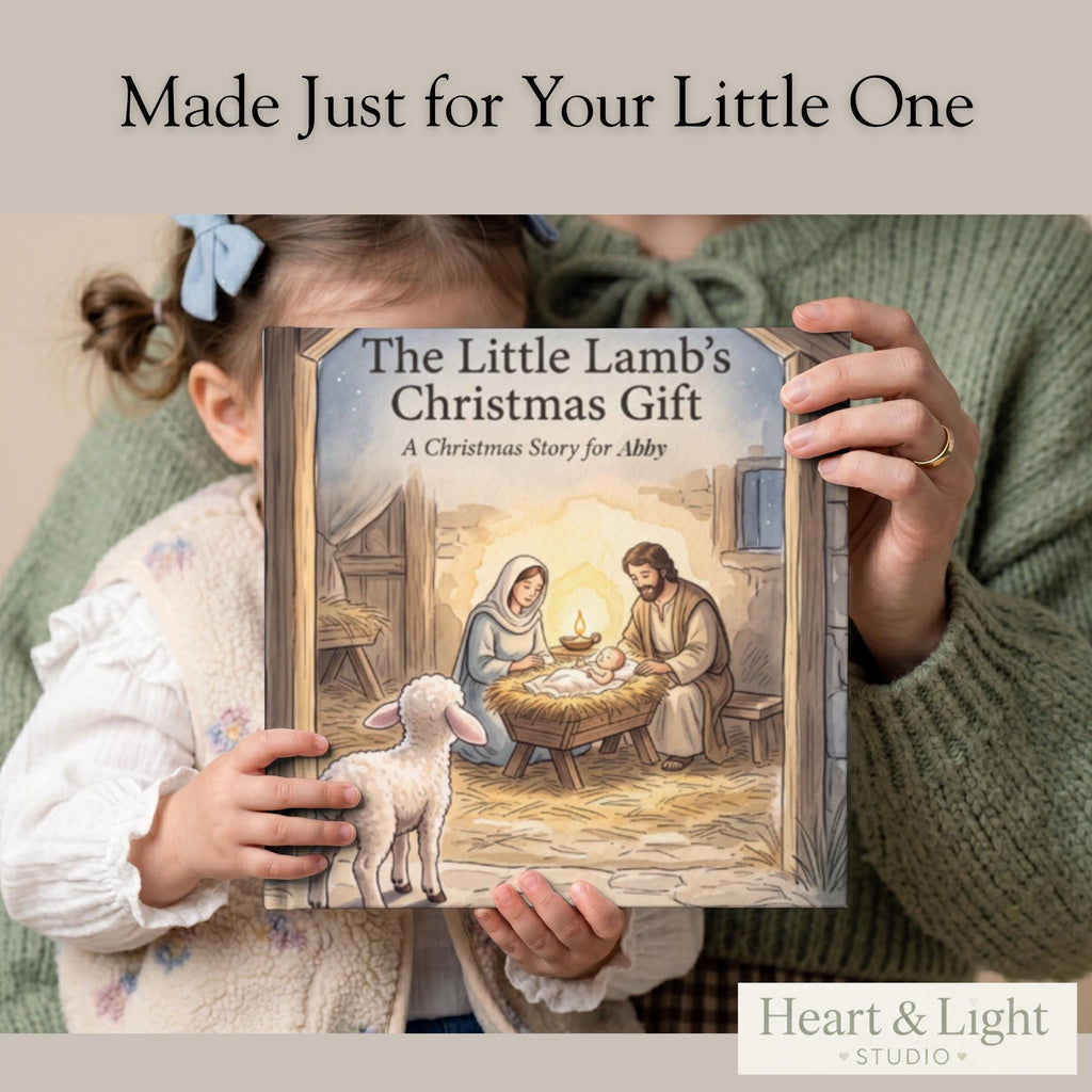 Personalized Christian Christmas Book for Kids, Custom Name Nativity Story, Baby Jesus Advent Gift, Christmas Eve Box Filler