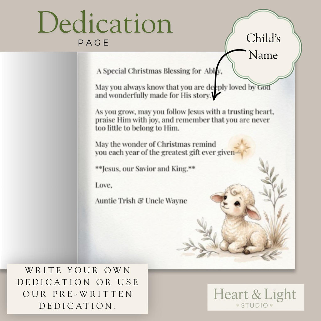 Personalized Christian Christmas Gift for Kids, Custom Name Nativity, Jesus Christmas Personalized Story Book Keepsake, Child's Name Book