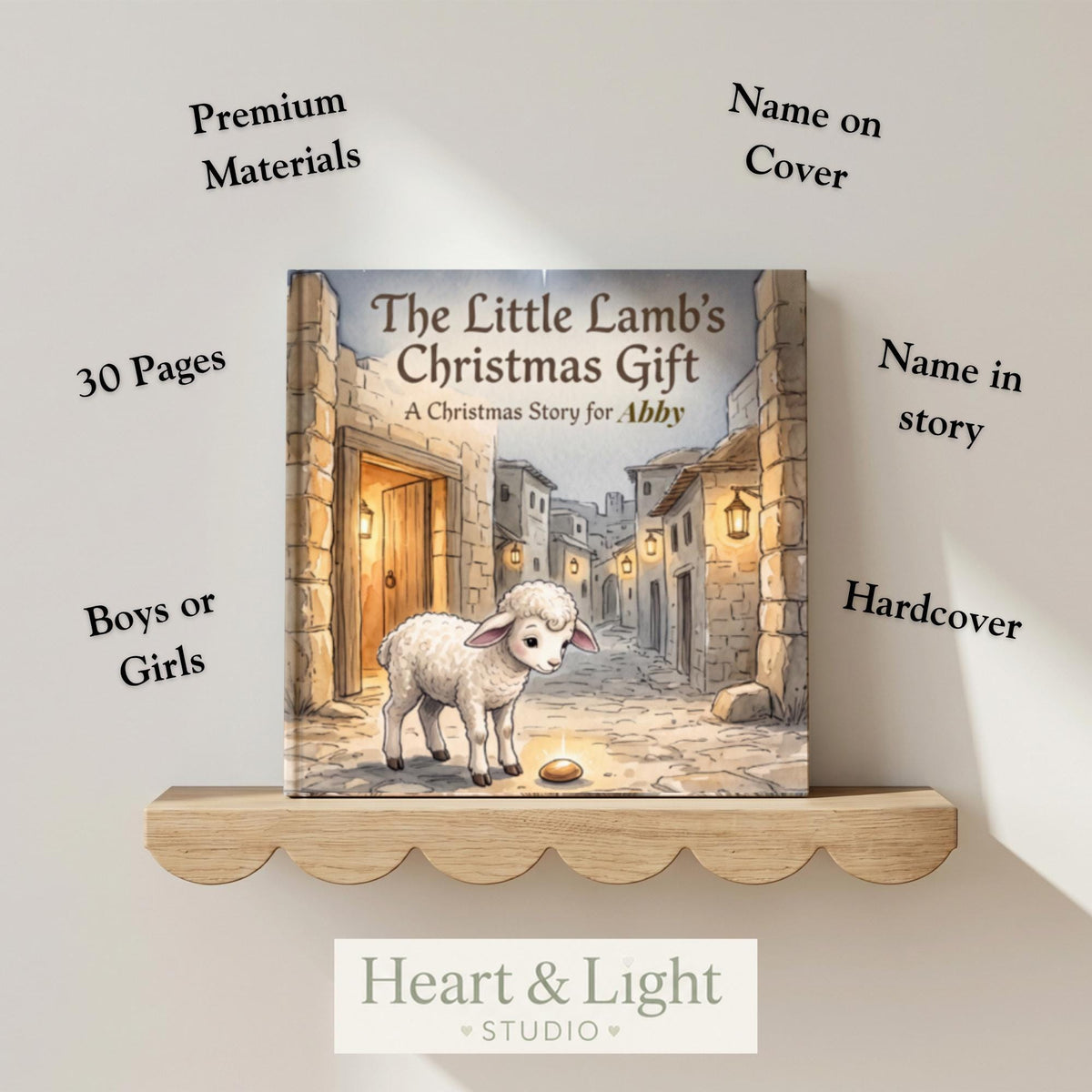 Personalized Christmas Book for Kids, Custom Name Story Book, Christian Christmas Gift, Little Lamb Nativity Storybook, Child Keepsake