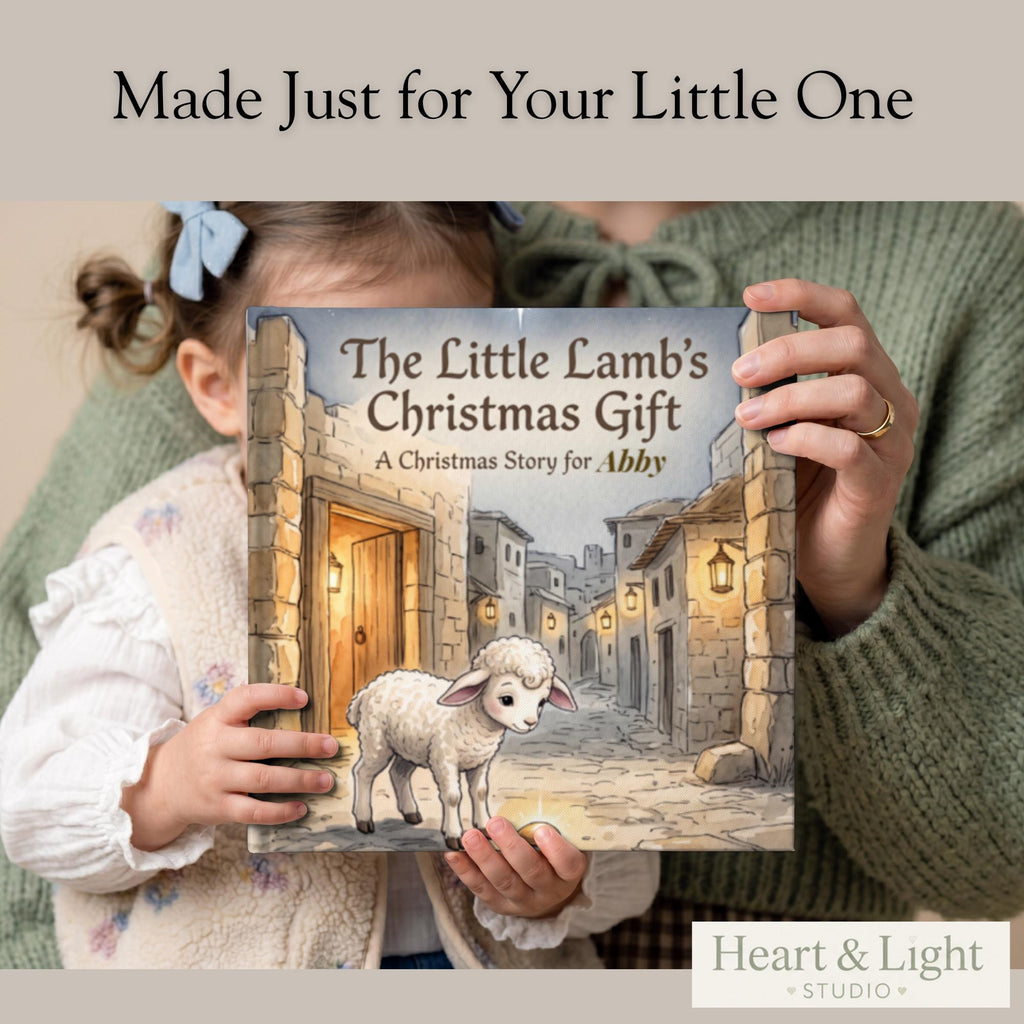 Personalized Christmas Book for Kids, Custom Name Story Book, Christian Christmas Gift, Little Lamb Nativity Storybook, Child Keepsake