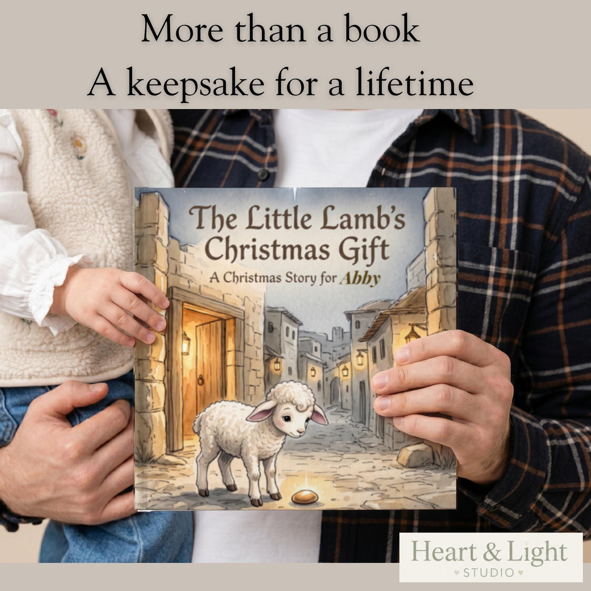 Personalized Christmas Book for Kids, Custom Name Story Book, Christian Christmas Gift, Little Lamb Nativity Storybook, Child Keepsake