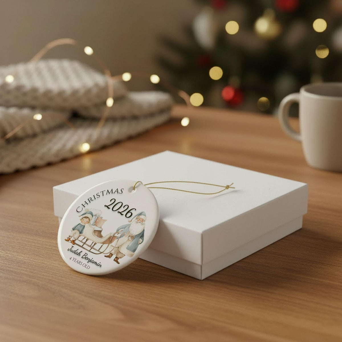 Personalized Boys Christmas Ornament, Custom Age Keepsake Stocking Stuffer, Grandson, Gift for Boy 2026