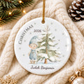 Personalized Christmas Elf Ornament 2026, Custom Name Keepsake for Grandson Granddaughter, Stocking Stuffer Gift for Boy or Girl