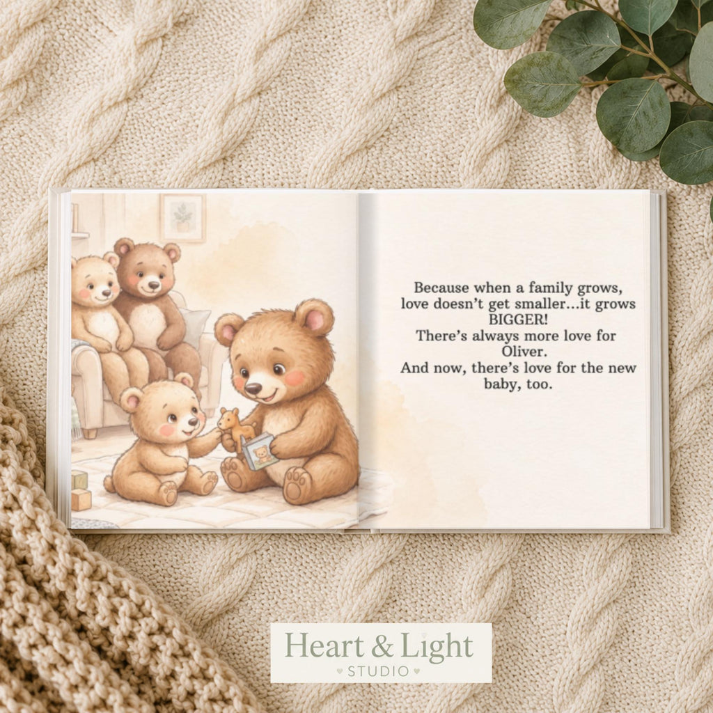 Personalized Big Sister or Big Brother Book, There's Always More Love Storybook, Pregnancy Reveal Gift, Sibling Announcement