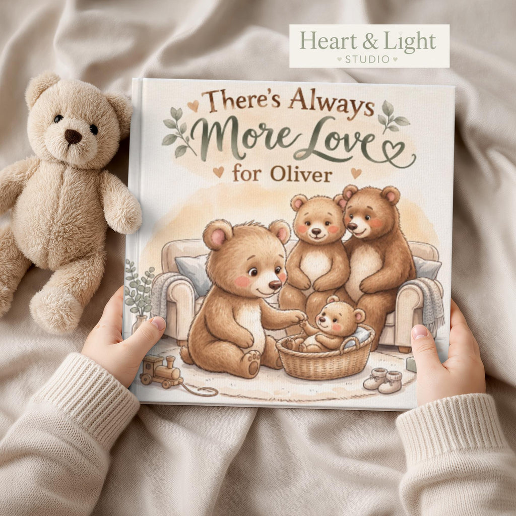 Personalized Big Sister or Big Brother Book, There's Always More Love Storybook, Pregnancy Reveal Gift, Sibling Announcement