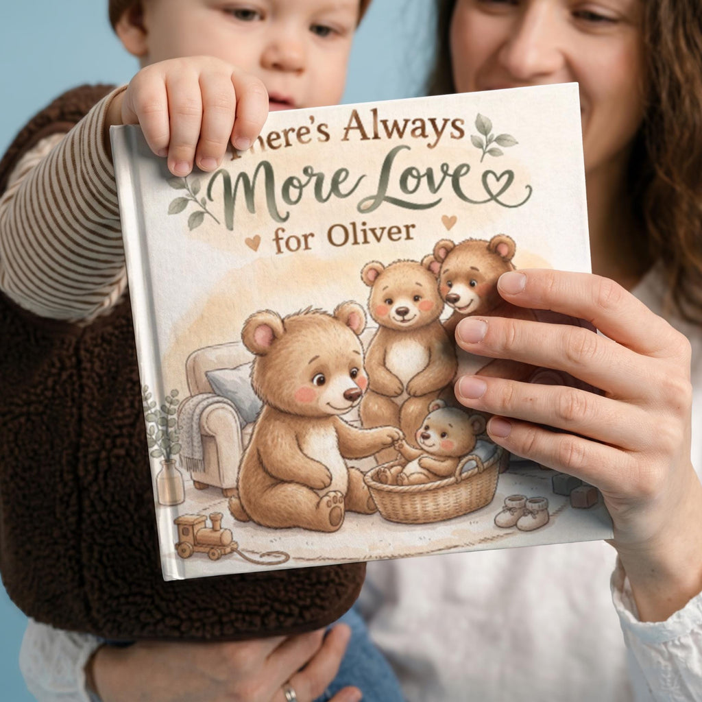 Personalized Big Sister or Big Brother Book, There's Always More Love Storybook, Pregnancy Reveal Gift, Sibling Announcement