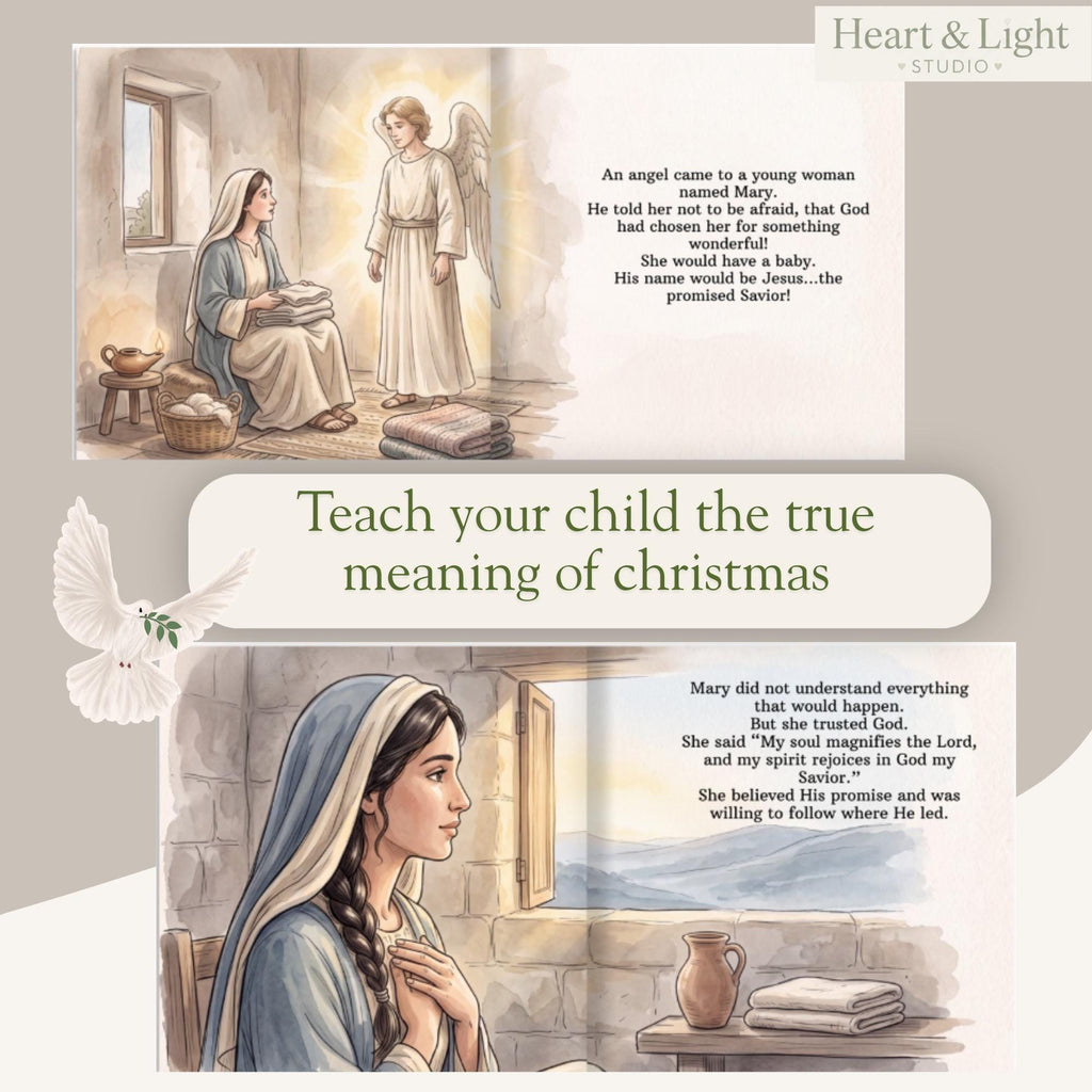 Personalized Baby's First Christmas Book, Christian Nativity Story with Child's Name