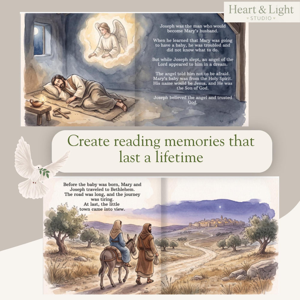 Personalized Baby's First Christmas Book, Christian Nativity Story with Child's Name