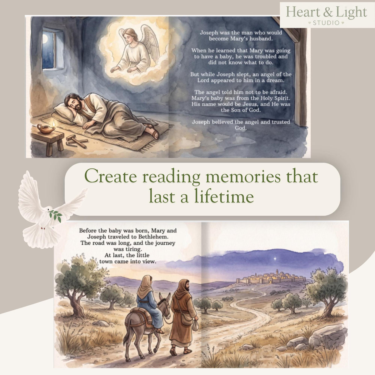 Personalized Baby's First Christmas Book, Christian Nativity Story with Child's Name