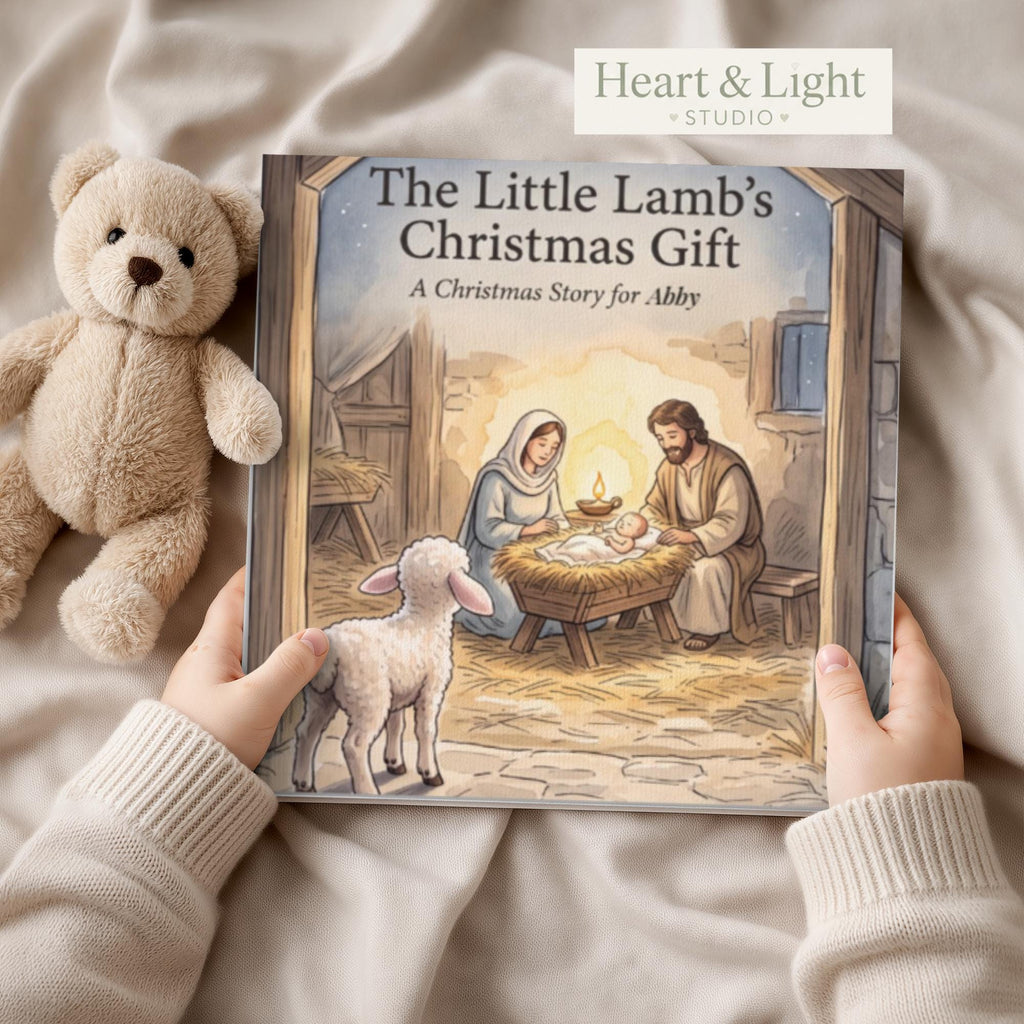 Personalized Christian Christmas Book for Kids, Custom Name Nativity Story, Baby Jesus Advent Gift, Christmas Eve Box Filler