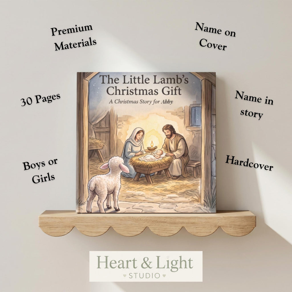 Personalized Christian Christmas Book for Kids, Custom Name Nativity Story, Baby Jesus Advent Gift, Christmas Eve Box Filler