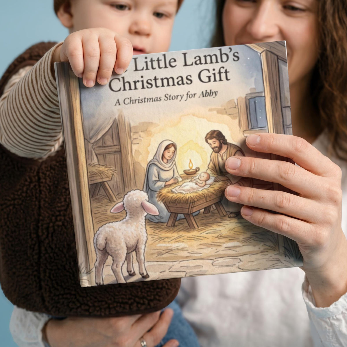 Personalized Christian Christmas Book for Kids, Custom Name Nativity Story, Baby Jesus Advent Gift, Christmas Eve Box Filler